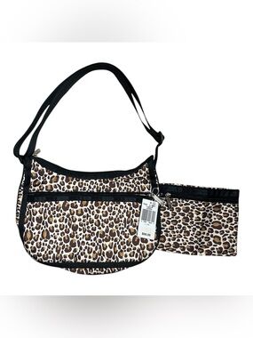 LeSportsac NWT Vintage Y2K Cheetah Print Crossbody Shoulder Bag Purse